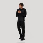 Clothing HVDBF450 Men Le Coq Sportif Hooded Sweatshirt With Zip Black - Image 5