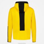 Clothing HVDBF451 Men Le Coq Sportif Hooded Sweatshirt Yellow - Image 3