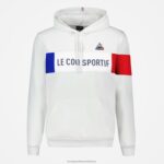 Clothing HVDBF454 Men Le Coq Sportif Hooded Sweatshirt White - Image 2