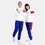 Clothing HVDBF454 Men Le Coq Sportif Hooded Sweatshirt White