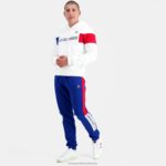 Clothing HVDBF454 Men Le Coq Sportif Hooded Sweatshirt White - Image 5