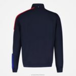 Clothing HVDBF455 Men Le Coq Sportif Zipped Sweatshirt Blue - Image 3