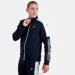 Clothing HVDBF459 Men Le Coq Sportif Zipped Sweatshirt Blue