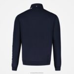 Clothing HVDBF459 Men Le Coq Sportif Zipped Sweatshirt Blue - Image 3