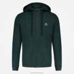 Clothing HVDBF462 Men Le Coq Sportif Hooded Sweatshirt With Zip Green - Image 2