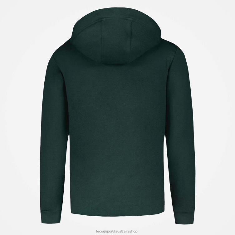 Clothing HVDBF462 Men Le Coq Sportif Hooded Sweatshirt With Zip Green - Image 3