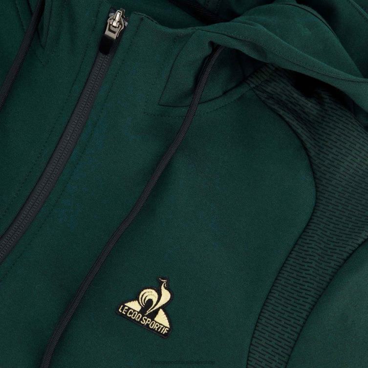 Clothing HVDBF462 Men Le Coq Sportif Hooded Sweatshirt With Zip Green - Image 7