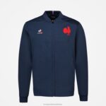 Clothing HVDBF474 Men Le Coq Sportif Zipped Sweatshirt Blue - Image 2