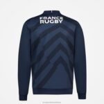 Clothing HVDBF474 Men Le Coq Sportif Zipped Sweatshirt Blue - Image 3