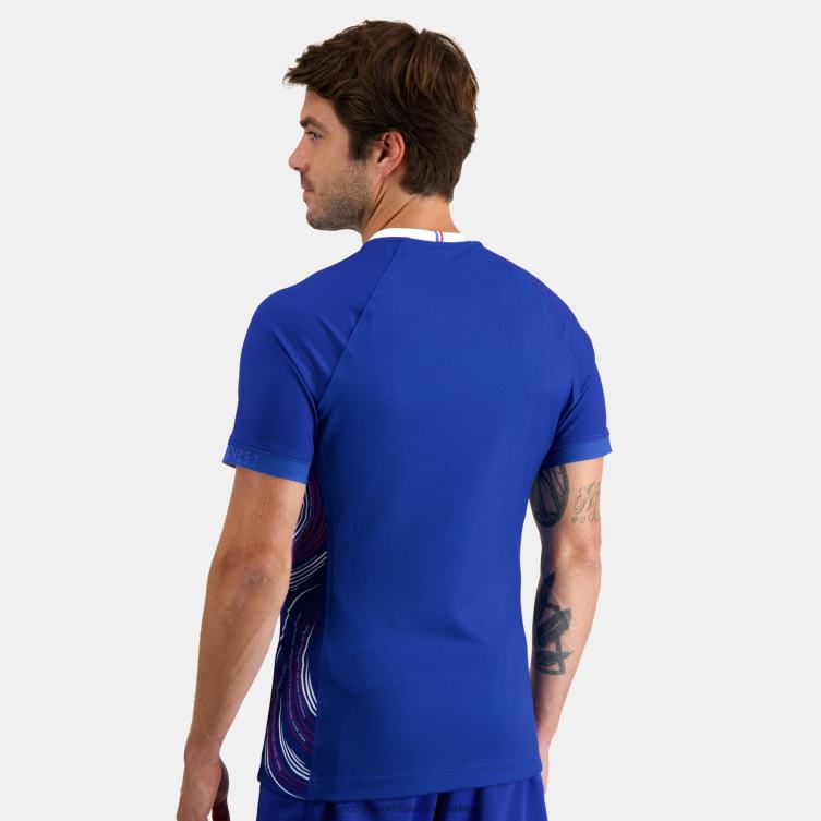 Clothing HVDBF475 Men Le Coq Sportif Replica Jersey Rugby 7 - Equipe De France Blue - Image 4