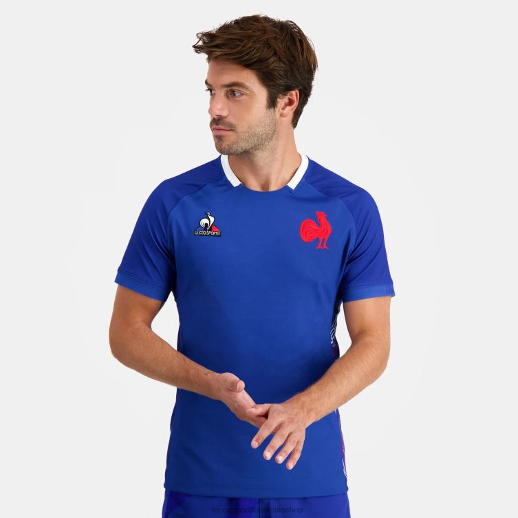 Clothing HVDBF475 Men Le Coq Sportif Replica Jersey Rugby 7 - Equipe De France Blue - Image 1
