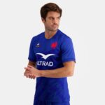 Clothing HVDBF477 Men Le Coq Sportif Jersey Blue