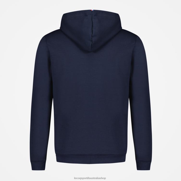 Clothing HVDBF47 Men Le Coq Sportif Hooded Sweatshirt With Zip Blue - Image 3