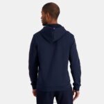 Clothing HVDBF47 Men Le Coq Sportif Hooded Sweatshirt With Zip Blue - Image 4