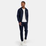 Clothing HVDBF47 Men Le Coq Sportif Hooded Sweatshirt With Zip Blue - Image 5