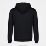 Clothing HVDBF48 Men Le Coq Sportif Hooded Sweatshirt With Zip Black - Image 3