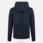 Clothing HVDBF490 Men Le Coq Sportif Hooded Sweatshirt With Zip Blue - Image 2