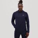 Clothing HVDBF490 Men Le Coq Sportif Hooded Sweatshirt With Zip Blue