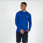 Clothing HVDBF491 Men Le Coq Sportif Hooded Sweatshirt Blue - Image 4