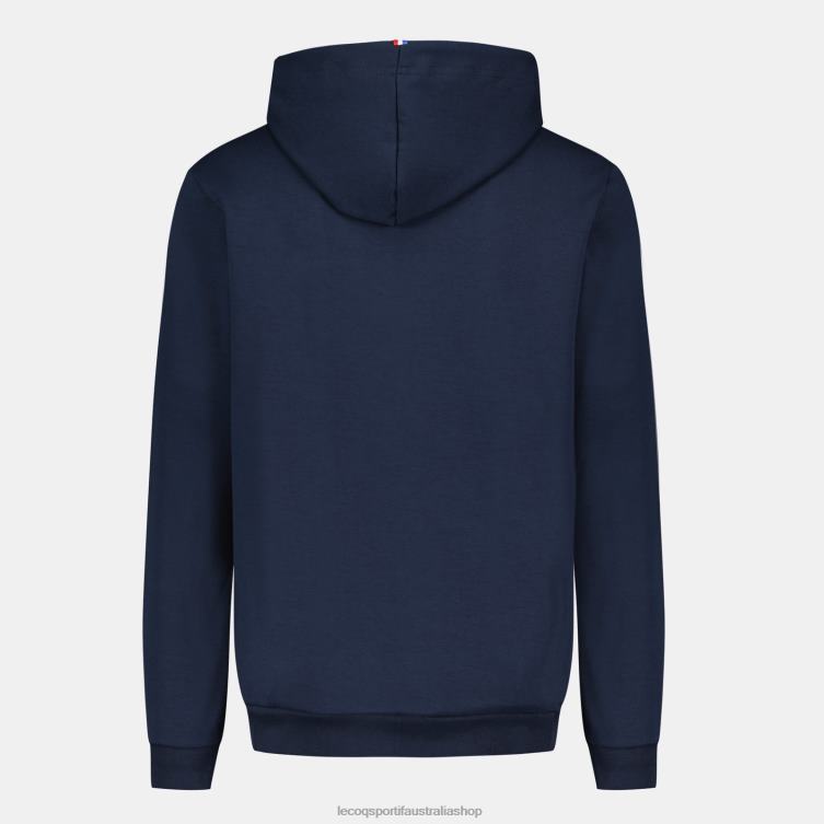 Clothing HVDBF49 Men Le Coq Sportif Hooded Sweatshirt With Zip Blue - Image 2