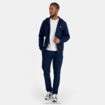 Clothing HVDBF49 Men Le Coq Sportif Hooded Sweatshirt With Zip Blue - Image 4