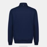 Clothing HVDBF52 Men Le Coq Sportif Zipped Sweatshirt Blue - Image 3