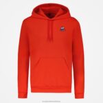 Clothing HVDBF53 Men Le Coq Sportif Hooded Sweatshirt Red - Image 2