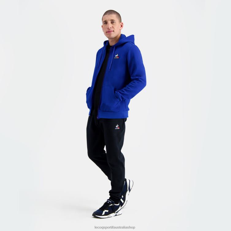 Clothing HVDBF54 Men Le Coq Sportif Hooded Sweatshirt With Zip Blue - Image 6