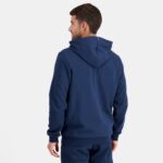 Clothing HVDBF55 Men Le Coq Sportif Hooded Sweatshirt With Zip Blue - Image 4