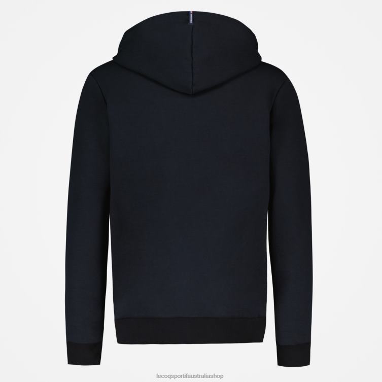 Clothing HVDBF56 Men Le Coq Sportif Hooded Sweatshirt With Zip Black - Image 3