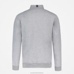 Clothing HVDBF57 Men Le Coq Sportif Zipped Sweatshirt Grey - Image 3