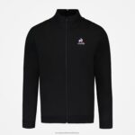Clothing HVDBF58 Men Le Coq Sportif Zipped Sweatshirt Black - Image 2