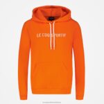 Clothing HVDBF592 Women Le Coq Sportif Hooded Sweatshirt Orange - Image 2