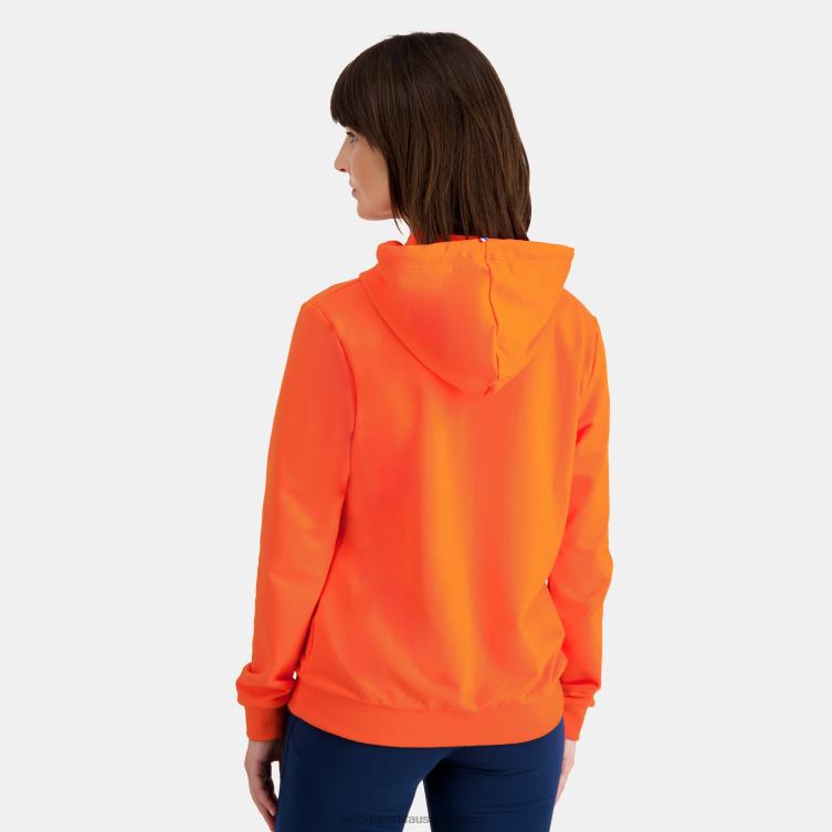 Clothing HVDBF592 Women Le Coq Sportif Hooded Sweatshirt Orange - Image 4