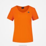 Clothing HVDBF593 Women Le Coq Sportif T-Shirt Orange - Image 2