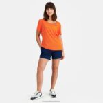 Clothing HVDBF593 Women Le Coq Sportif T-Shirt Orange - Image 6