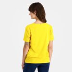 Clothing HVDBF594 Women Le Coq Sportif T-Shirt Yellow - Image 4