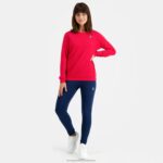 Clothing HVDBF595 Women Le Coq Sportif Sweatshirt Red - Image 5