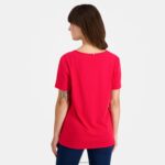 Clothing HVDBF596 Women Le Coq Sportif T-Shirt Red - Image 4