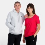 Clothing HVDBF596 Women Le Coq Sportif T-Shirt Red - Image 6