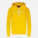 Clothing HVDBF598 Women Le Coq Sportif Hooded Sweatshirt Yellow - Image 2