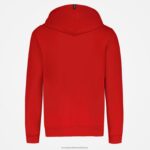 Clothing HVDBF59 Men Le Coq Sportif Hooded Sweatshirt Red - Image 3
