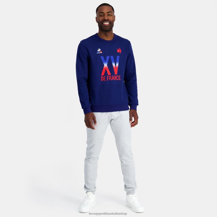 Clothing HVDBF5 Men Le Coq Sportif Sweatshirt - Xv De France Blue - Image 5
