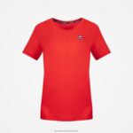 Clothing HVDBF600 Women Le Coq Sportif T-Shirt Red - Image 2