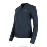 Clothing HVDBF607 Women Le Coq Sportif Zipped Sweatshirt Blue - Image 3