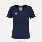 Clothing HVDBF609 Women Le Coq Sportif T-Shirt Blue - Image 2