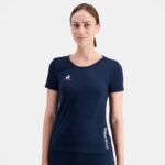 Clothing HVDBF609 Women Le Coq Sportif T-Shirt Blue