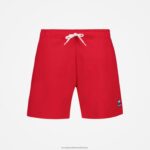 Clothing HVDBF611 Women Le Coq Sportif Shorts Red - Image 2