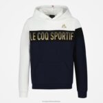 Clothing HVDBF638 Children Le Coq Sportif Hooded Sweatshirt Blue - Image 2