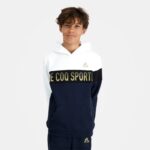 Clothing HVDBF638 Children Le Coq Sportif Hooded Sweatshirt Blue